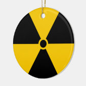 Geel en zwart van de radioactieve kernreactor keramisch ornament (Links)