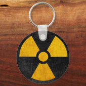 Geel en zwart van de radioactieve kernreactor sleutelhanger (Voorkant)