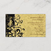 Geel en zwart visitekaartje (Achterkant)