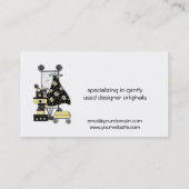 Geel en zwart Visitekaartje (Achterkant)