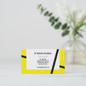 Geel en zwart visitekaartje (Staand voorkant)