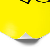 Geel en zwart vragen me vrijwilliger perfect poster (Hoek)