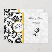 Geel en zwart-wit schuifbalken briefkaart (Voorkant / Achterkant)