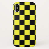 Geel en zwart-witpatroon Case-Mate iPhone case (Achterkant)