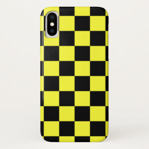 Geel en zwart-witpatroon iPhone x hoesje