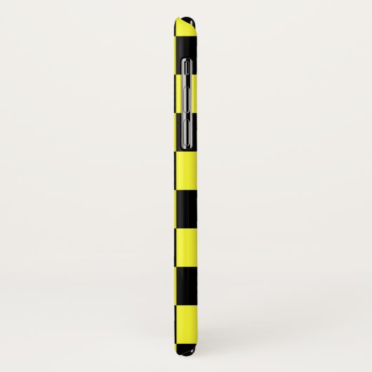 Geel en zwart-witpatroon Case-Mate iPhone case (Achterkant/links)