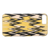 Geel en zwart Zigzag Abstract Chevron Case-Mate iPhone Case (Achterkant (Horizontaal))
