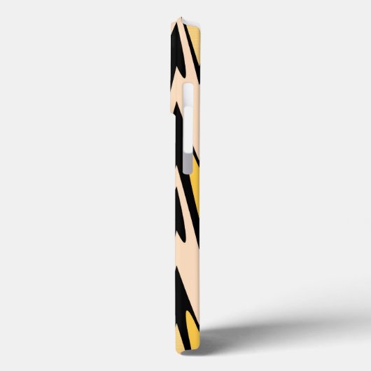 Geel en zwart Zigzag Chevron Pattern Case-Mate iPhone Case (Achterkant / Links)