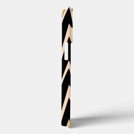 Geel en zwart Zigzag Chevron Pattern Case-Mate iPhone Case (Achterkant / Rechts)