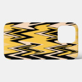 Geel en zwart Zigzag Chevron Pattern Case-Mate iPhone Case (Achterkant (horizontaal))
