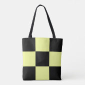 Geel en Zwarte Ruitjes Tote Bag (Achterkant)