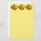 Geel Engels Roos Briefpapier (Voorkant / Achterkant)