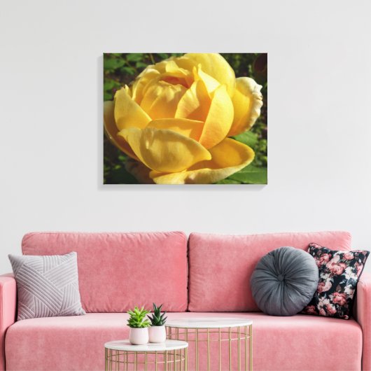 Geel Engels Roos Canvas Afdruk (Insitu (Woonkamer))