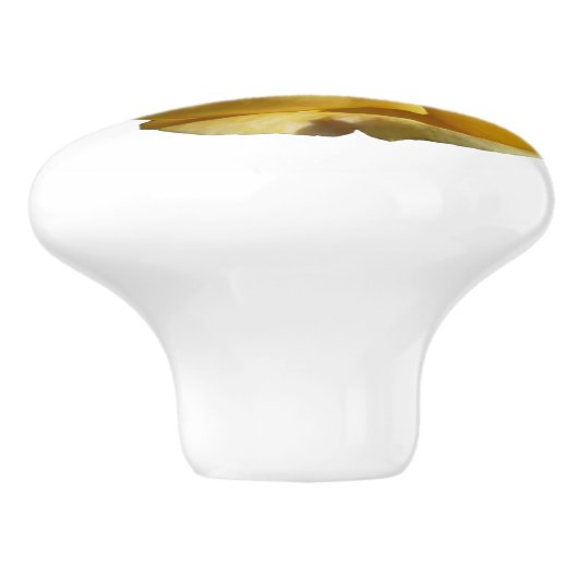 Geel Engels Roos Keramische Knop (Zijkant)