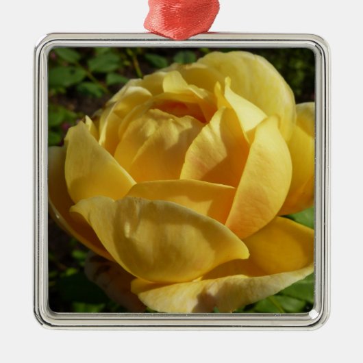 Geel Engels Roos Metalen Ornament (Voorkant)