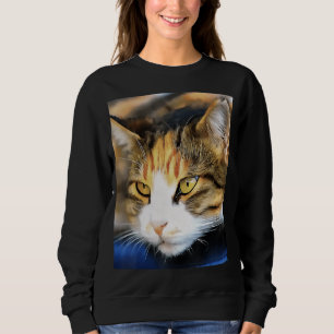 Geel Eyed Calico Cat Realistic Pet Portret 1 Trui