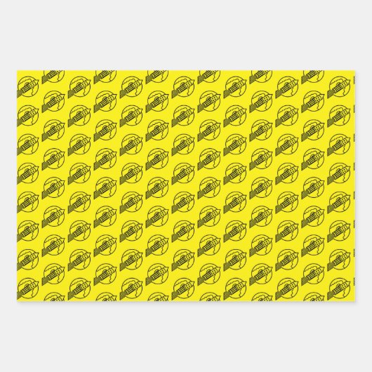 Geel F-15E Strike Eagle Rocket Squadron Inpakpapier Vel (Voorkant 3)