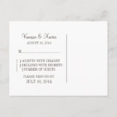 Geel Fancy Lattice RSVP Briefkaart (Achterkant)
