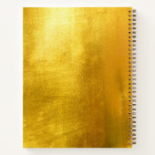 Geel Fancy Monogram Kleine Faux Gold Foil Notitieboek (Achterkant)