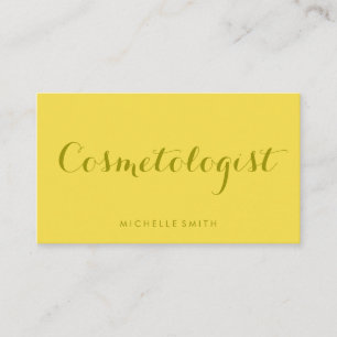 Geel Fantasie Lettertype Minimalistisch Visitekaartje