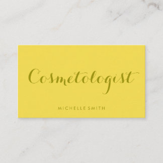 Geel Fantasie Lettertype Minimalistisch Visitekaartje
