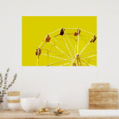 Geel Ferris Wheel Poster (Keuken)