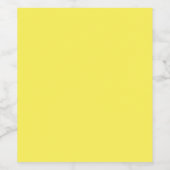 Geel #FFF555, Golden Glow Wijn Etiket (Enkel label)