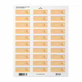 Geel Fietspaar Bruiloft Retouradres Label (Full Sheet)