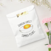 Geel fijngekookt eiwit op jaarbasis BBQ Picnic Foo Bedankzakje (Gezegeld)