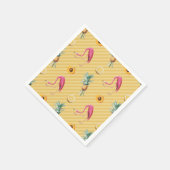 Geel Flamingo Mango Lemon Patroon Servet (Hoek)