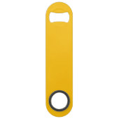 Geel flesopener met aangepaste tekst bar sleutel g speed flessenopener (Achterkant)