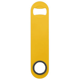 Geel flesopener met aangepaste tekst bar sleutel g speed flessenopener