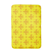 Geel Fleur-de-lis Patroonontwerp Badmat (Voorkant Verticaal)