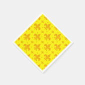 Geel Fleur-de-lis Patroonontwerp Servet (Hoek)