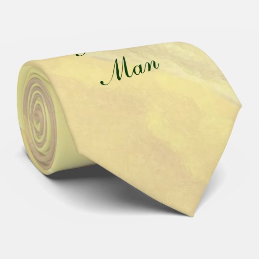 Geel Floral Best Man Stropdas (Opgerold)