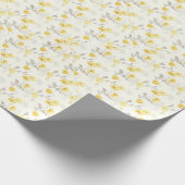 Geel Floral Bridal Baby shower Cadeaupapier (Hoek)