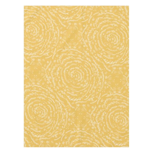 Geel  Floral Garland Pattern Tafelkleed (Voorkant)