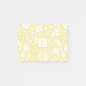  Geel  Floral Hand getekend  Post-it® Notes (Voorkant)