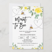 Geel Floral Meant to Bee Vrijgezellenfeest Kaart (Voorkant)