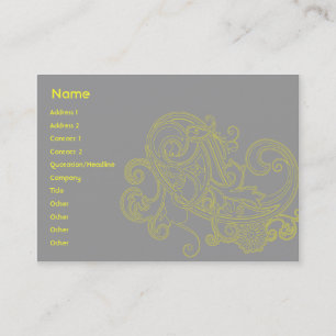 Geel Floral Patroon - Chubby Visitekaartje