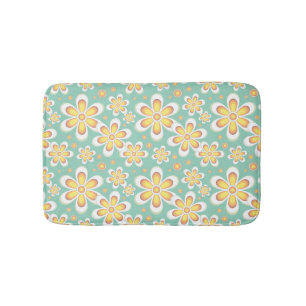 Geel Floral Pattern Badmat