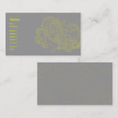 Geel Floral Pattern - Business Visitekaartje (Voorkant / Achterkant)