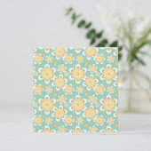 Geel Floral Pattern Kaart (Staand voorkant)