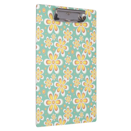 Geel Floral Pattern Klembord (Rechts)
