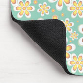Geel Floral Pattern Muismat (Hoek)