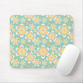 Geel Floral Pattern Muismat (Met muis)