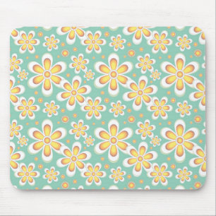Geel Floral Pattern Muismat