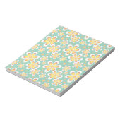Geel Floral Pattern Notitieblok (Linkerzijde)