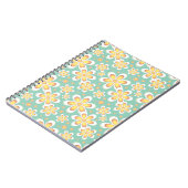 Geel Floral Pattern Notitieboek (Linkerzijde)