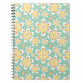 Geel Floral Pattern Notitieboek (Voorkant)